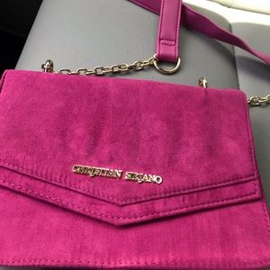 Christian Siriano Pink Chain Link Shoulder Strap